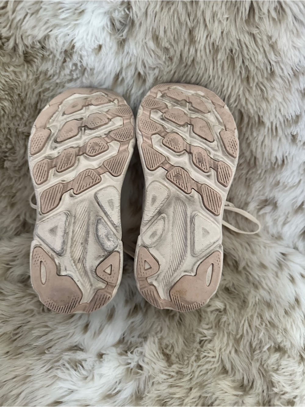 Hoka One One Women's Pale Pink and Light Blue Running Sneakers - Picture 6 of 7
